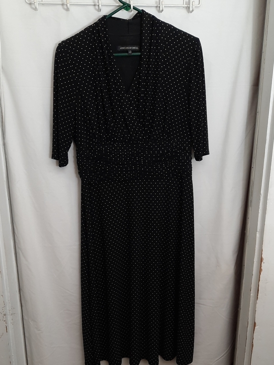 Jones New York Dresses & Skirts - Jones New York Black Dress with White Polka Dots - Size 12
